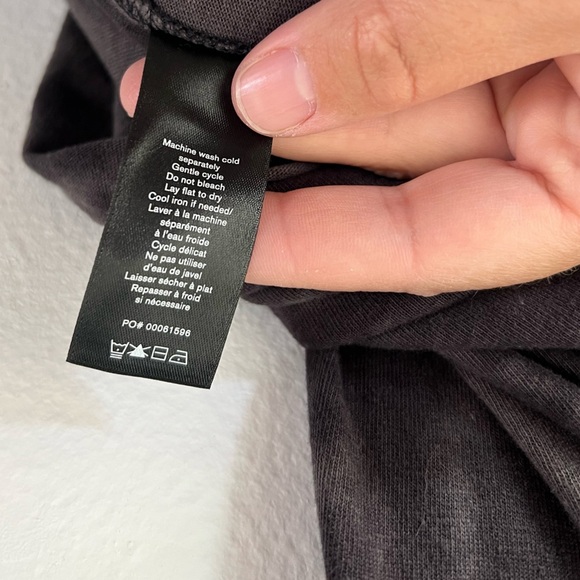 rag & bone Grey Haydon Tie Dye Short Sleeve Linen Cotton Blend T-Shirt Medium - Picture 7 of 11